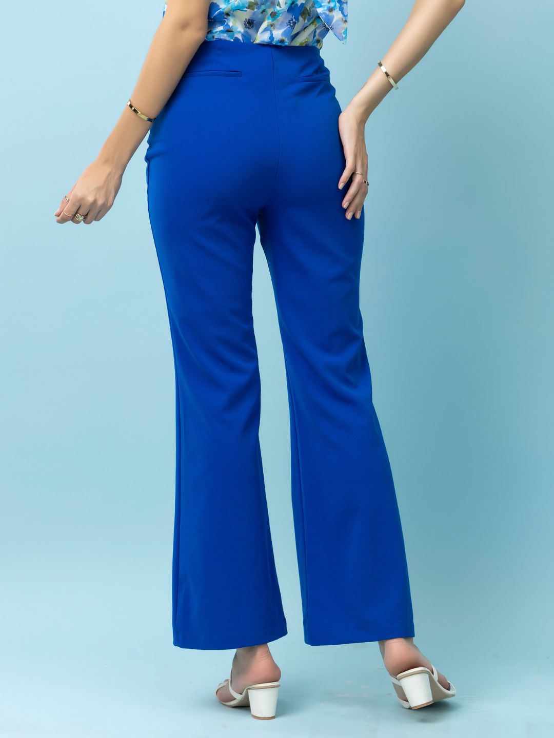 Beatnik Royal Blue Flare Womens Trousers