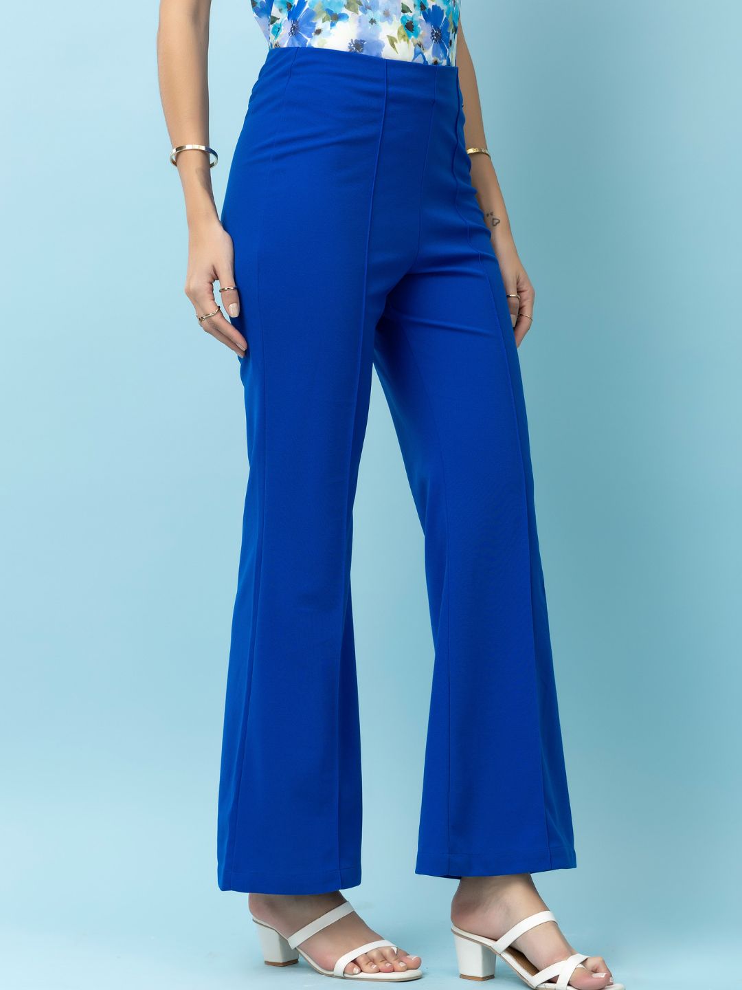 Beatnik Royal Blue Flare Womens Trousers