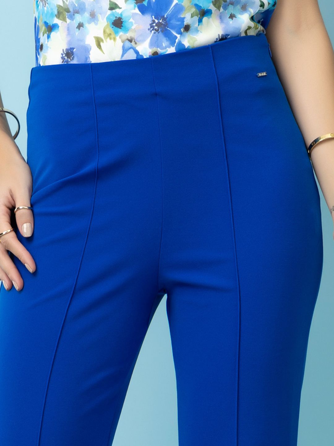 Beatnik Royal Blue Flare Womens Trousers