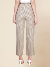 Beatnik Beige Cigarette Womens Trousers