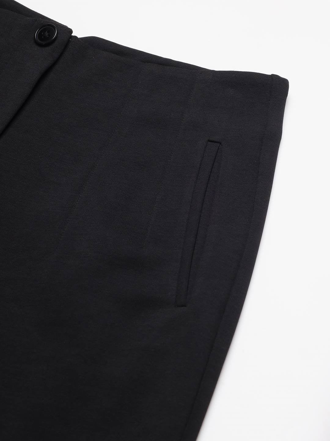 Beatnik Black Pleated Womens Trousers