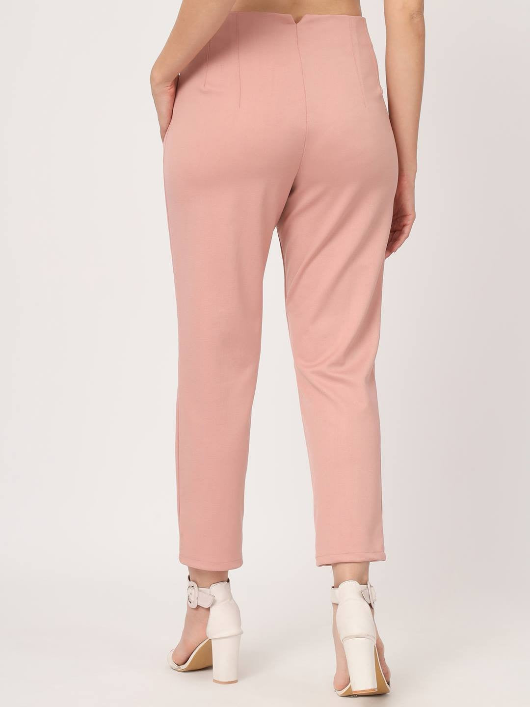 Beatnik Pink Pleated  Womens Trousers