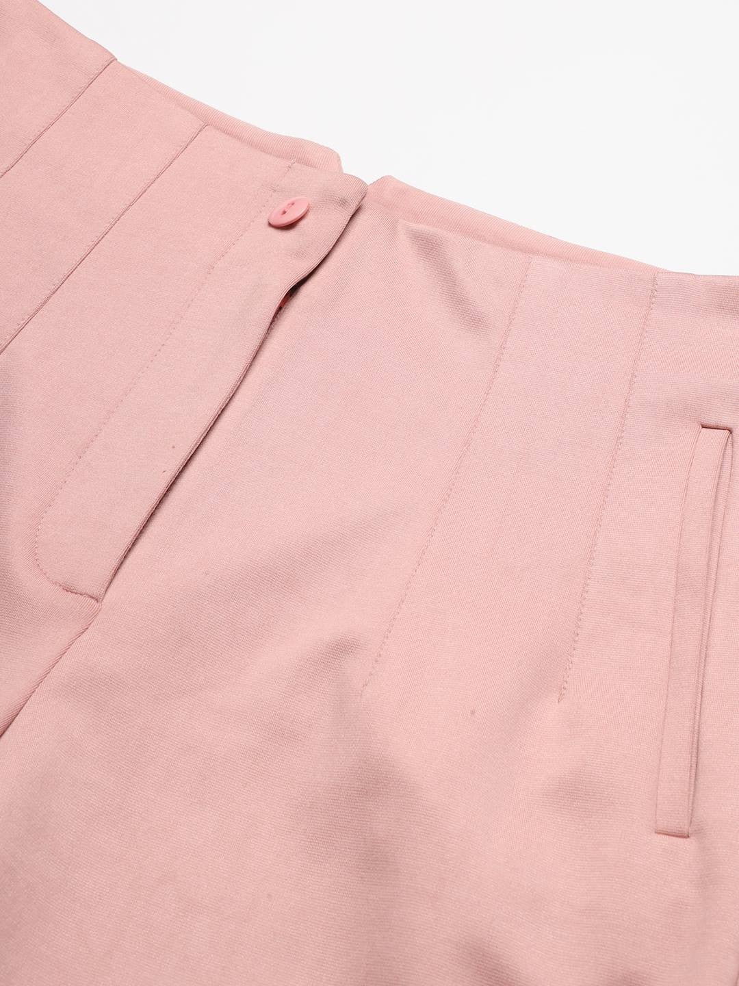 Beatnik Pink Pleated  Womens Trousers