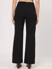 Beatnik Wide Leg Full Length Solid Womens Trousers