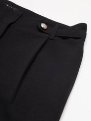 Beatnik Wide Leg Full Length Solid Womens Trousers