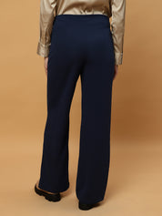 Beatnik Wide Leg Full Length Solid Womens Trousers