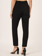 Beatnik Pleated Ankle Length Solid Womens Trousers