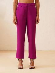 Beatnik Dark Magenta Formal Womens Trousers