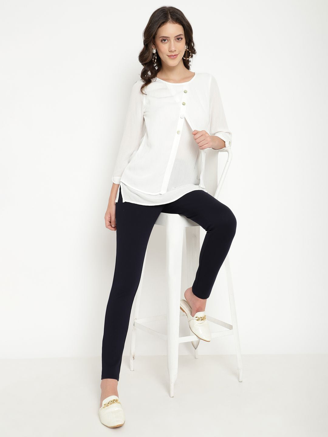 Beatnik White A-line Tunic Beatnik