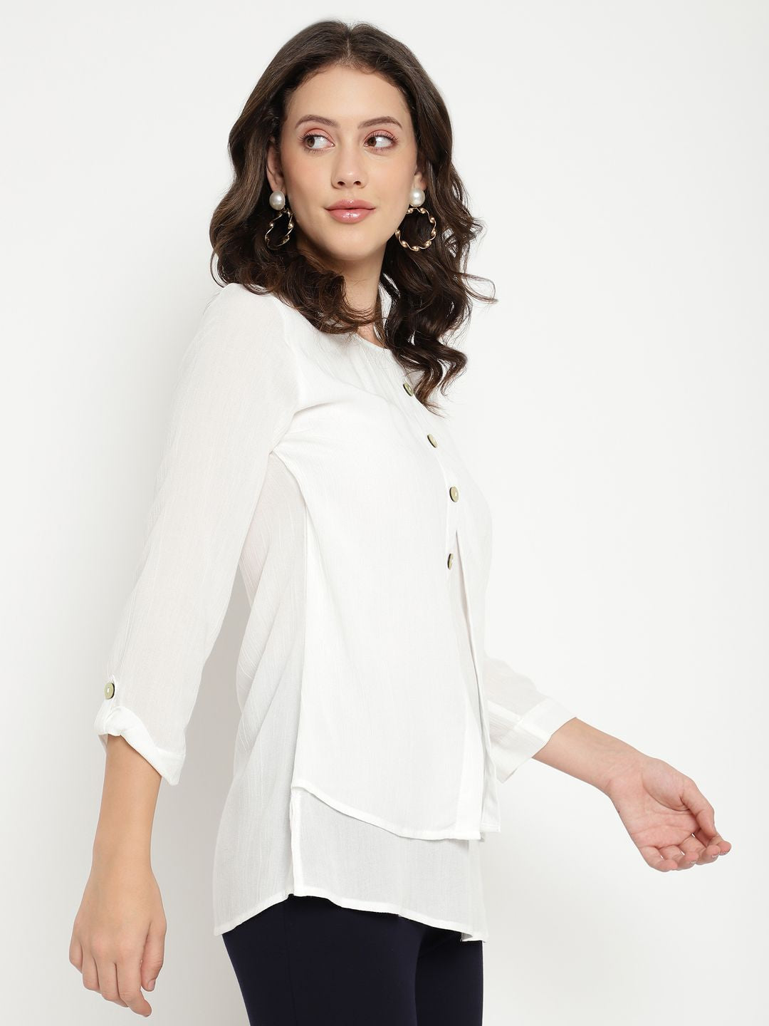 Beatnik White A-line Tunic Beatnik